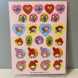 Vintage Sanrio 1976 Artbloom Seal My Melody Stickers
